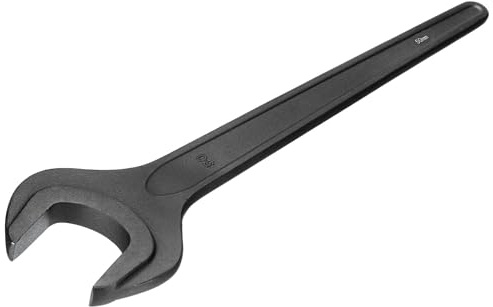 Bargain Crown 50mm Open End Spanner Wrench – Single Open Ended Wrench Tool – Heavy Duty CR-V Steel Open-End Spanner with Black Phosphate Finish – Long Handle Spanner for Automotive, Plumbing, Machiner