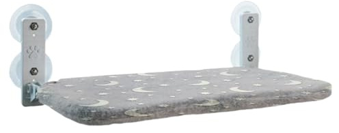 Perchoir Fenêtre pour Chat,Placard Pliable et Stable | Siège À Ventouses Luminescent avec Jouets Interactifs Observation Oiseaux Détente Calme Espaces Réduits Près Fenêtre