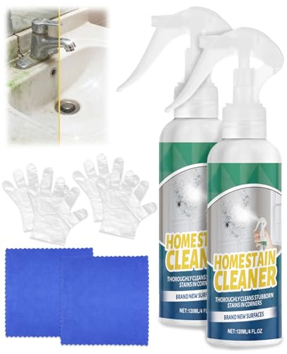 Bettinay Home Stain Cleaner, 2pcs Mold Remover Spray, Black Mould Remover for Walls, Window, Wood, Kitchen, Shower, Outdoors and Wide of Surface