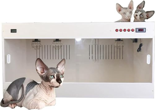 Incubatrice per Gatti per Cuccioli, Incubatrice per Cuccioli, Scatola per Incubatrice per Cani, Allevatrice per Cani Di Grandi Dimensioni, Temperatura Costante Intelligente 60*50*50cm-White