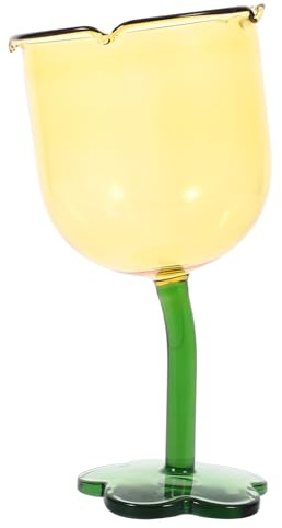 BESTYASH Calice di Vetro a Forma di Fiore Bicchiere da Cocktail e Coppa da Vino Rosso Elegante Leggero e Adatto per Feste Ristoranti e Bar Set per Uso Domestico e Professionale