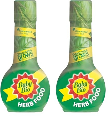 Baby Bio Herb Food Concentrated Liquid Plant Feed, Nutrition for Indoor & Outdoor Herb Plants, Suitable for Basil, Mint, Parsley & More, 175ml (2 Pack)