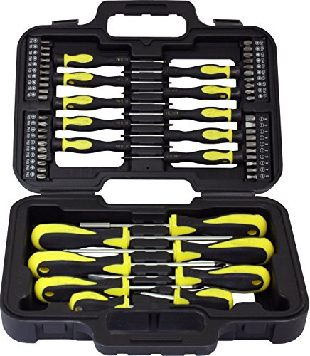 58Pc Screwdriver Set in Case - Tool Kit | Torx Bit Phillips | Precision Slotted | DIY Garage, Home Workshop | Assorted Sizes | Multi Purpose