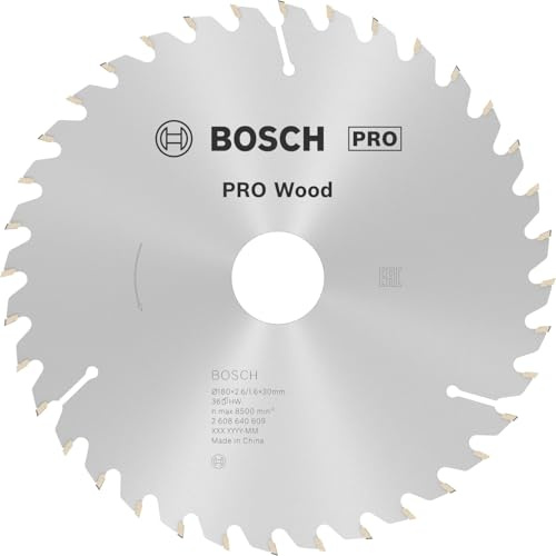 Bosch Professional Kreissägeblatt Optiline Wood (für Holz, 36 Zähne, Zubehör Kreissäge) grau 180 mm