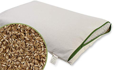 mudis Naturkissen&mehr Bio Dinkelkissen 40x60,Schlafkissen-Zweitkissen,stützend und Atmungsaktiv,Füllung in extra Bio Baumwoll Innennetz,