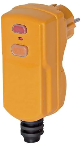 Brennenstuhl Fiche jaune avec protection différentielle 10mA (IP55, pour câble 3G1,5 et 3G2,5)