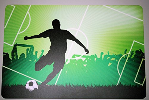 Schreibtischunterlagen Set 40 x 60 cm Fußball/Fußballspieler mit schwarzem Stiftemäppchen
