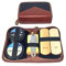 Glo-Earth Shoe Shine Kit, Shoe polish Kit, Premium Quality Travel Brush Kit Horse Hair Brush Polish Black Neutral Buff Quality Premium PU Leather Gift