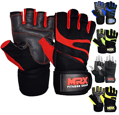 MRX Weightlifting Gloves for Men - Wrist Support Lifting Gloves | Workout Gym Accessories for Powerlifting