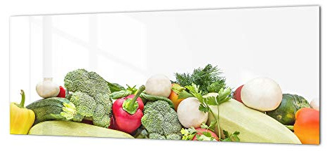 Decorative kitchen splashback - Tempered glass wall panel Fruits&Veggies Series BBS05: