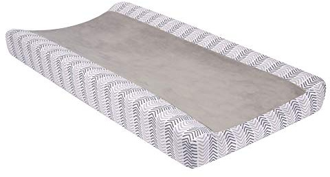Lambs & Ivy Woodland Forest Grey Chevron Wickelauflage