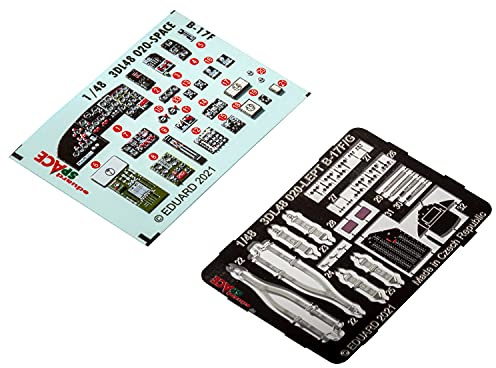 EDU3DL48020 1/48 Space B-17F Interior 3D Decals Etched Parts Set for HK Models