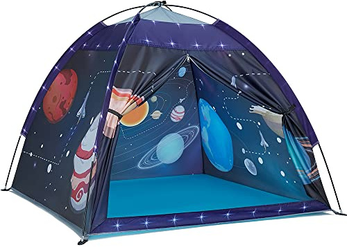 Mnagant Space World Play Tent-Kids Galaxy Dome Playhouse for Boys and Girls Imaginative Play Popup Tent for Kids Indoor/Outdoor Fun,Perfect Kid’s Gift- 47 x 47 x 43
