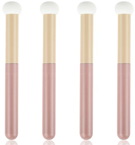 4 stycken makeupsvampborstar ögonskuggsborste svamp makeup applikator makeup svampar ögonskugga konturstav professionell ögonblandning puder applikatorer kit för kvinnor flickor