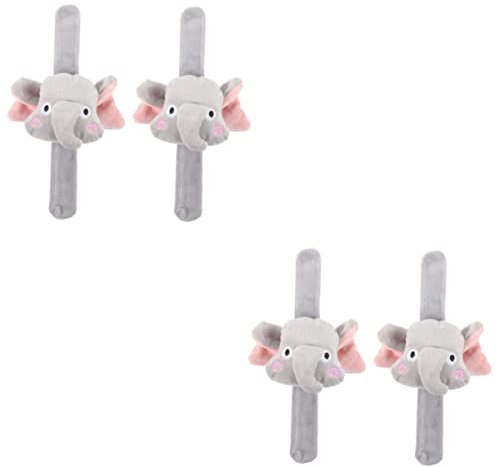 ibasenice 4 Stück Tiergeschenke Geburtstagsdesign Goodie Graues Band Auszeichnung Für Ohrfeige Gefüllte Accessoires Armbänder Armband Tierform Elefant Klassenzimmer