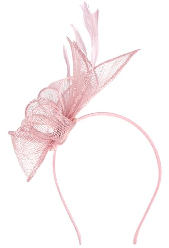 FRCOLOR Cocktail Party Hat Hair Barrettes for Women Fascinator Party Headpiece Tea Hat Fascinators for Women Hair Ties for s Fascinators 's Abs Clip Charming Pink