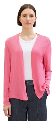 TOM TAILOR Damen Basic Sommer Cardigan , carmine pink, XXS