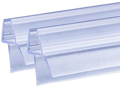 KOOBON Duschdichtung 2 x 80cm für 4mm 5mm 6mm Glastüren Dichtung Dusche Glastür für Duschtüren Duschwand Badewanne Duschkabine Ersatzdichtung mit dicker Gummilippen