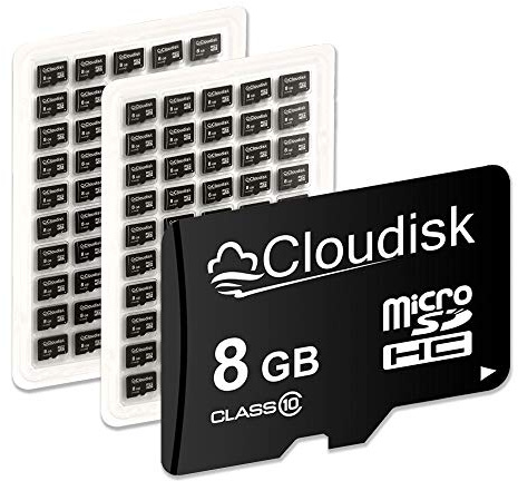 Cloudisk Pack of 100 Micro SD Card 8GB Flash Memory Card Micro SDHC C10 A1 U1 (8GB)