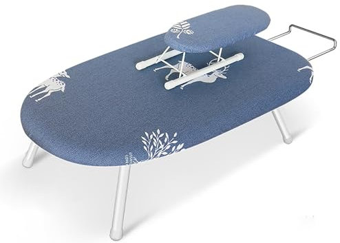 Planche à Repasser De Table avec Pieds Pliants, Planche à Repasser Extra Large avec Housse en Coton, Mini Planche à Repasser Portable pour La Couture, La Salle D'Artisanat, La Maison, Le Dortoir (Col