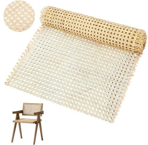 POFIBO Wiener Geflecht - 40 x 100cm Cane Webbing Rattan Roll, Natürliches Rattan Webbing Geflecht für Heimwerker Schrank Stuhl Möbel