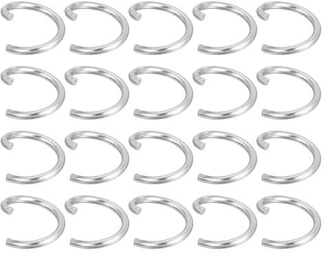 QUARKZMAN 200 Stück Biegeringe Edelstahl, 10 mm Spaltringe Metall 1,2 mm Dicke Offene Ringe Schmuck Reparatur Kettenringe Sprungringe für Schmuckherstellung Armbänder Halsketten Handwerk
