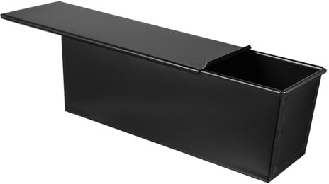PAMINGONO 5agujeros Molde Para Pan De Molde Antiadherente Con Tapa Rectangular Para Hornear Pan Francés