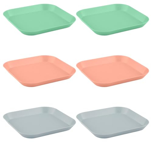 Luckious 6 platos de comida para mascotas para gatos, perros y conejos, cuencos pequeños multiestilo para separar alimentos, ideal para servir diferentes comidas