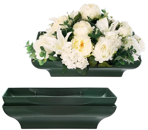 M METERXITY Juego De 3 Tazones Para Arreglos Florales De 8.7 Pulgadas Para Espuma Floral, Tazones Decorativos Para Floristas/Decoración Para Bodas Y Fiestas [Verde Marrón]