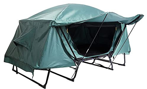 MRKU Tienda de campaña Individual Plegable, elevada, con Bolsa de Transporte para Senderismo, Camping, pícnic, Pesca y Pesca en el Techo del Coche.