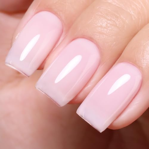 Imtiti Hell Rosa Jelly UV Gel Nagellack, Zart Transparenter UV-Gel-Lack für Nageldesign 10ML