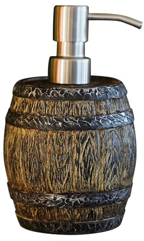Tvåldispenser i harts – 400 ml tunnformad duschgelflaska | handtvåldispenser set, harts flytande tvåldispenser för badrum tillbehör för utomhus hand påfyllningsbar för