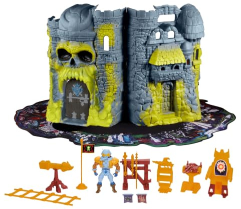 Masters of the Universe - Grayskull Castle, vintage Mark Taylor-prototypinspirerat set med displaybräda och dragdäck, actionfigurer och tillbehör, 6+ år, JKH87