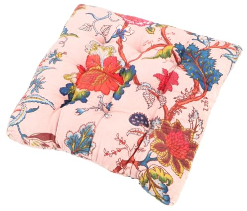 GURU SHOP Samt Steppkissen, Samt Stuhlkissen, Sitzauflage, 40x40 cm - Rosa, Baumwolle