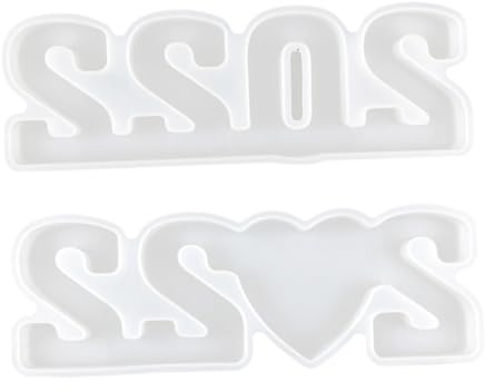 OSALADI Moules en Silicone pour Ornements Chiffres 2022, Lot 2 Pièces