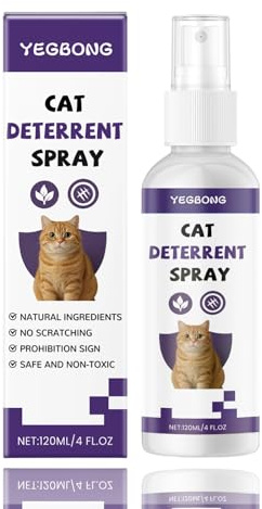 Briocht Cat Repellent Spray 120ML - Indoor & Outdoor Safe, No Stain Formula to Stop Cats Scratching Furniture, Carpets, Plants & Gardens - Natural Deterrent​