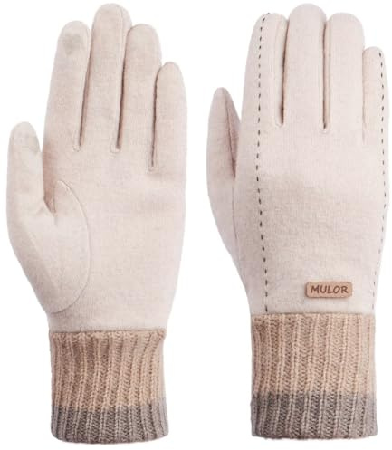 Mulor Handschuhe Damen Winter Cashmere Fleece Gefüttert Halten Warme Touchscreen Handschuhe