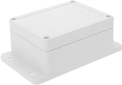 DECOMELODY Outdoor Monitor Terminal Box Abs Plastic Junction Electrical Box with Ears for Lithium Battery Casing Weather-resistant Electric Enclosure for Outdoor Use
