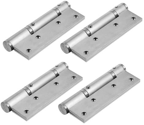 FUTUREORYY 4 pièces Charnière à Ressort Inoxydable Auto-fermante Charnière de Porte Cachée Acier Inox Fonction Silence et Fermeture Automatique Support Robuste pour Portes Lourdes pour