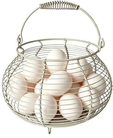 Panier Pour La Collecte Des Œufs | Petit Récipient Vintage | Panier À Œufs Fermier Avec Poignée - pour Cuisine Pique-nique Ferme Récolte Pâques Noël Fruits Légumes