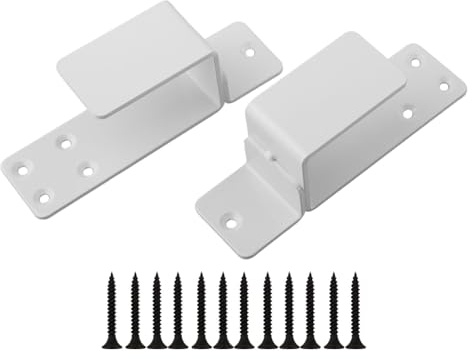 Homeponnew Lot de 2 supports de barricade de porte de 2 x 4 pour sécurité domestique – Barre de renfort en acier robuste pour portes d'ouverture intérieure/extérieure, garage, cave, abri de jardin