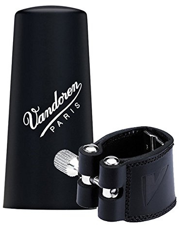 Vandoren LC23P Leder-Ligatur und Kunststoffkappe für Altklarinette