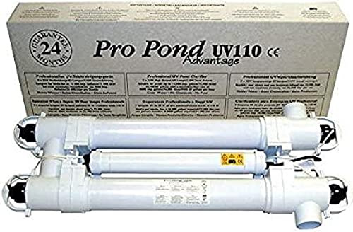 TMC Filter Pro Pond UV 110W TL Advantage, pour Un Bassin Clair, débit Maximal 36 m3 par Heure, capacité maximale du Bassin 72 m3, raccords adhésifs 63 millimètres