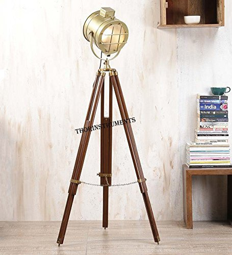 THOR INSTRUMENTS Hollywood Movie Spotlight Lámpara de pie Lámparas de teatro Trípode Madera Decoración del Hogar Luz Rústico Vintage Decoración del Hogar Regalos