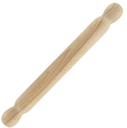 Fackelmann 3154050 Rouleau à pâtisserie en bois monobloc 40 cm, rouleau pâtissier, rouleau à pâtisserie en bois, rouleau de pâtisserie, Bois, 40 cm