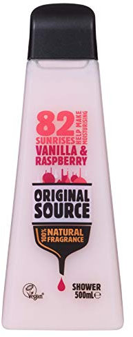Original Source Gel de ducha vegano de vainilla y frambuesa, 500 ml
