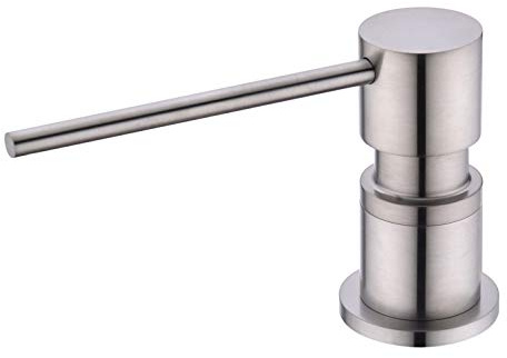 EKRTE Sink Soap Dispensers,Brass Commercial Kitchen Soap Dispenser Liquid Lotion Dish Dispenser Built in Soap Dispenser Brushed Nickel Bathroom Soap Dispensers Pump, Refill from The Top