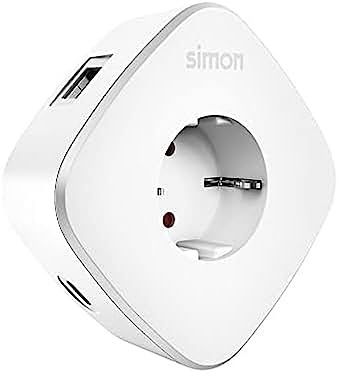 Simon Adapter 2 USB + 1 USB C + 1 Steckdose 16 A, Weiß (CL610301)