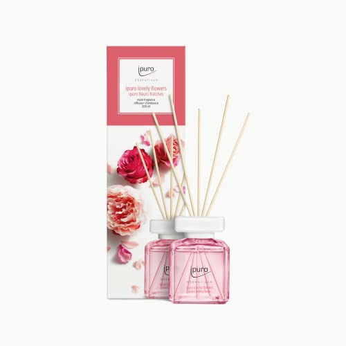 ipuro - erfrischender ipuro lovely flowers Raumduft - dezenter Raumerfrischer mit frischen & blumigen Noten - stilvoller Lufterfrischer in der Wohnung für ein puristisches Dufterlebnis 200 ml