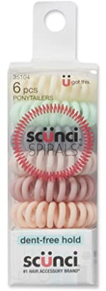 Conair, Scunci Spirals Matte 6 Count, 0.88 Ounce
